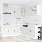 11-tlg. Küchenschrank-Set Kalmar Weiss Holzwerkstoff – Bild 3