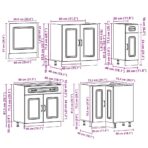 11-tlg. Küchenschrank-Set Kalmar Weiss Holzwerkstoff – Bild 9