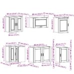 11-tlg. Küchenschrank-Set Porto Weiss Holzwerkstoff – Bild 10