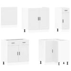 11-tlg. Küchenschrank-Set Porto Weiss Holzwerkstoff – Bild 4