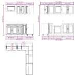 11-tlg. Küchenschrank-Set Porto Weiss Holzwerkstoff – Bild 8