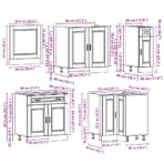 11-tlg. Küchenschrank-Set Porto Weiss Holzwerkstoff – Bild 9
