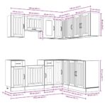 11-tlg. Küchenschrank-Set Kalmar Weiss Holzwerkstoff – Bild 8