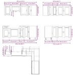 11-tlg. Küchenschrank-Set Porto Weiss Holzwerkstoff – Bild 9