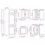 14-tlg. Küchenschrank-Set Porto Weiss Holzwerkstoff – Bild 11