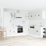 14-tlg. Küchenschrank-Set Porto Weiss Holzwerkstoff – Bild 3