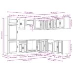 14-tlg. Küchenschrank-Set Porto Weiss Holzwerkstoff – Bild 8