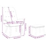 Relaxsessel Hellgrau Stoff – Bild 10