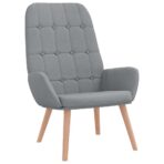 Relaxsessel Hellgrau Stoff – Bild 3