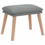 Relaxsessel Hellgrau Stoff – Bild 4