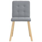 Esszimmerstühle 4 Stk. Hellgrau Stoff – Bild 4