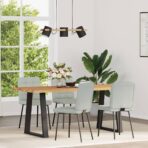 Esszimmerstühle 4 Stk. Hellgrau Samt – Bild 2