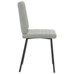 Esszimmerstühle 4 Stk. Hellgrau Samt – Bild 5