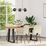 Esszimmerstühle 4 Stk. Grau Kunstleder – Bild 2