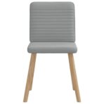 Esszimmerstühle 4 Stk. Hellgrau Stoff – Bild 4