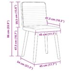 Esszimmerstühle 4 Stk. Hellgrau Stoff – Bild 9