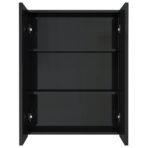 Bad-Spiegelschrank 60x15x75 cm MDF Glänzendes Schwarz – Bild 3