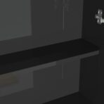 Bad-Spiegelschrank 60x15x75 cm MDF Glänzendes Schwarz – Bild 6