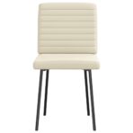 Esszimmerstühle 4 Stk. Creme Kunstleder – Bild 4