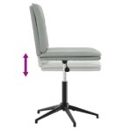 Esszimmerstühle 2 Stk. Hellgrau Samt – Bild 7