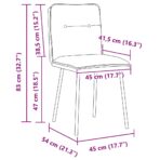 Esszimmerstühle 4 Stk. Hellgrau Samt – Bild 9