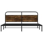 Metallbett ohne Matratze Räuchereiche 180x200 cm – Bild 5