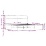 Metallbett ohne Matratze Räuchereiche 180x200 cm – Bild 9