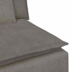 Modulares Sofa mit Fusshocker und Kissen Blau – Bild 10