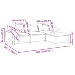 Modulares Sofa mit Fusshocker und Kissen Blau – Bild 12