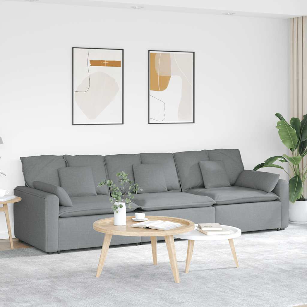 3321087_1.jpg Modulares Sofa mit Kissen Hellgrau – Bild 1