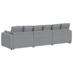 Modulares Sofa mit Kissen Hellgrau – Bild 7