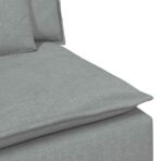Modulares Sofa mit Kissen Hellgrau – Bild 8