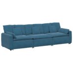 Modulares Sofa mit Kissen Blau – Bild 2