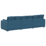 Modulares Sofa mit Kissen Blau – Bild 7
