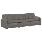 Modulares Sofa mit Kissen Hellgrau – Bild 2