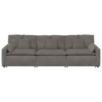 Modulares Sofa mit Kissen Hellgrau – Bild 5