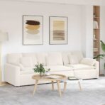 Modulares Sofa mit Kissen Beige