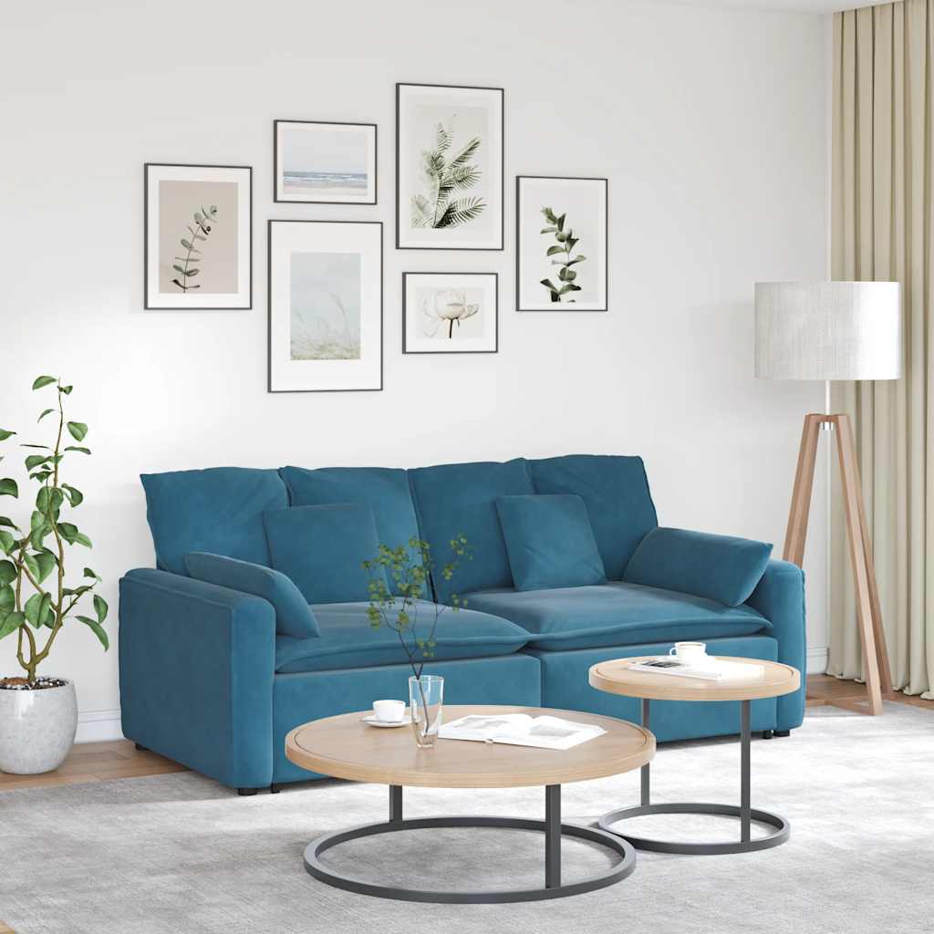 3321128_1.jpg Modulares Sofa mit Kissen Blau – Bild 1