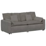Modulares Sofa mit Kissen Hellgrau – Bild 2