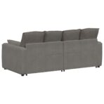 Modulares Sofa mit Kissen Hellgrau – Bild 6
