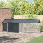 Vogelkäfig Anthrazit 430 x 208 x 247 cm Verzinkter Stahl