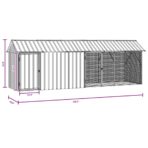 Vogelkäfig Anthrazit 430 x 208 x 247 cm Verzinkter Stahl – Bild 11