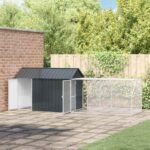 Vogelkäfig Anthrazit 416,5 x 103 x 142 cm Verzinkter Stahl