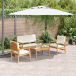Gartensofa-set 4 pcs Braun 120 x 65,5 x 79 cm Massivholz Akazie
