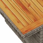 7-tlg. Garten-Sofagarnitur mit Kissen Schwarz Poly Rattan – Bild 11