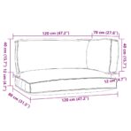 Palettenkissenset 3 pcs Anthrazit Oxford-Stoff – Bild 10