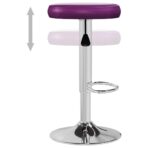 Barhocker 2 Stk. Weiss Kunstleder – Bild 5