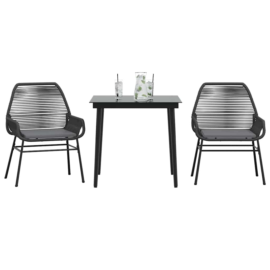 3334464_1.jpg 7-tlg. / 3-tlg. / 5-tlg. Garten-Essgruppe mit Kissen Poly Rattan Glas – Bild 1