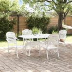 Garten Essgruppe 5 pcs Weiss Aluminium