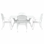 Garten Essgruppe 5 pcs Weiss Aluminium – Bild 7